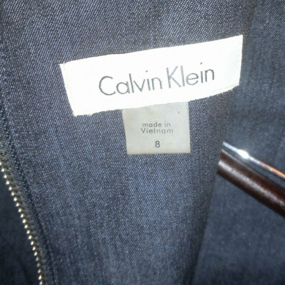 CALVIN KLEIN Sheath Pleated Knee Length CASUAL/Work DRESS - Picture 9 of 12